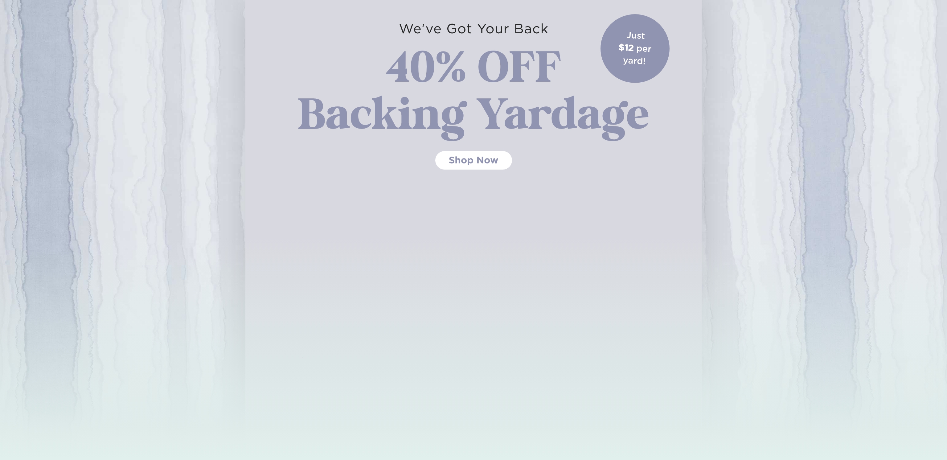 Backing Yardage Sale