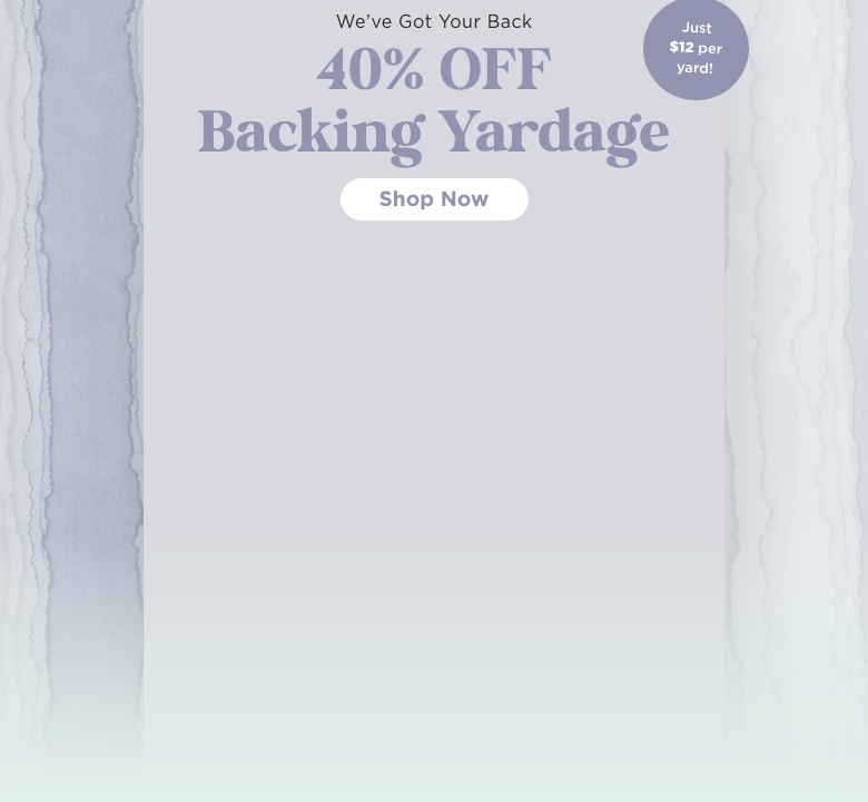 Backing Yardage Sale