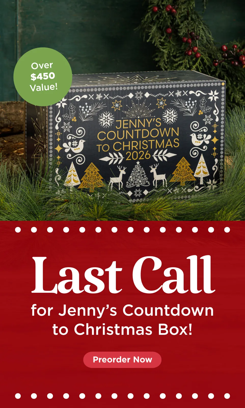 Last Call for Jenny's Countdown to Christmas Box
