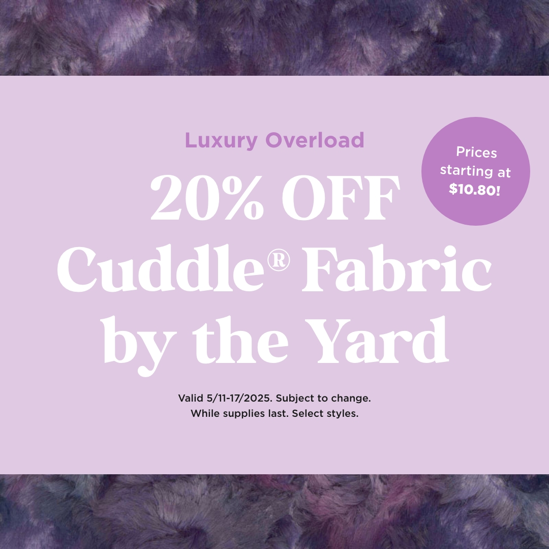 Cuddle Fabric by the Yard Sale