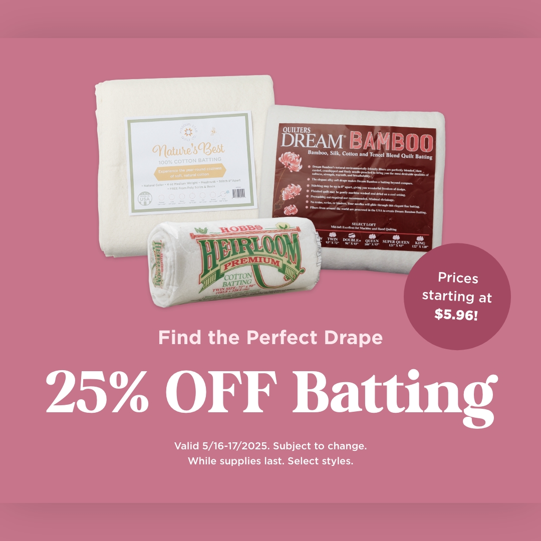 25% Off Batting
