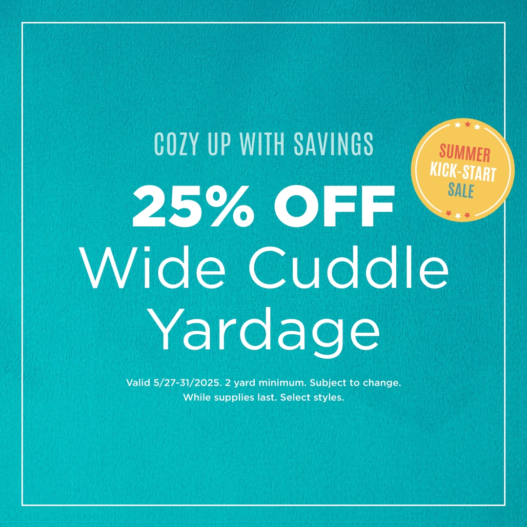 25% Off Wide Cuddle Yardage