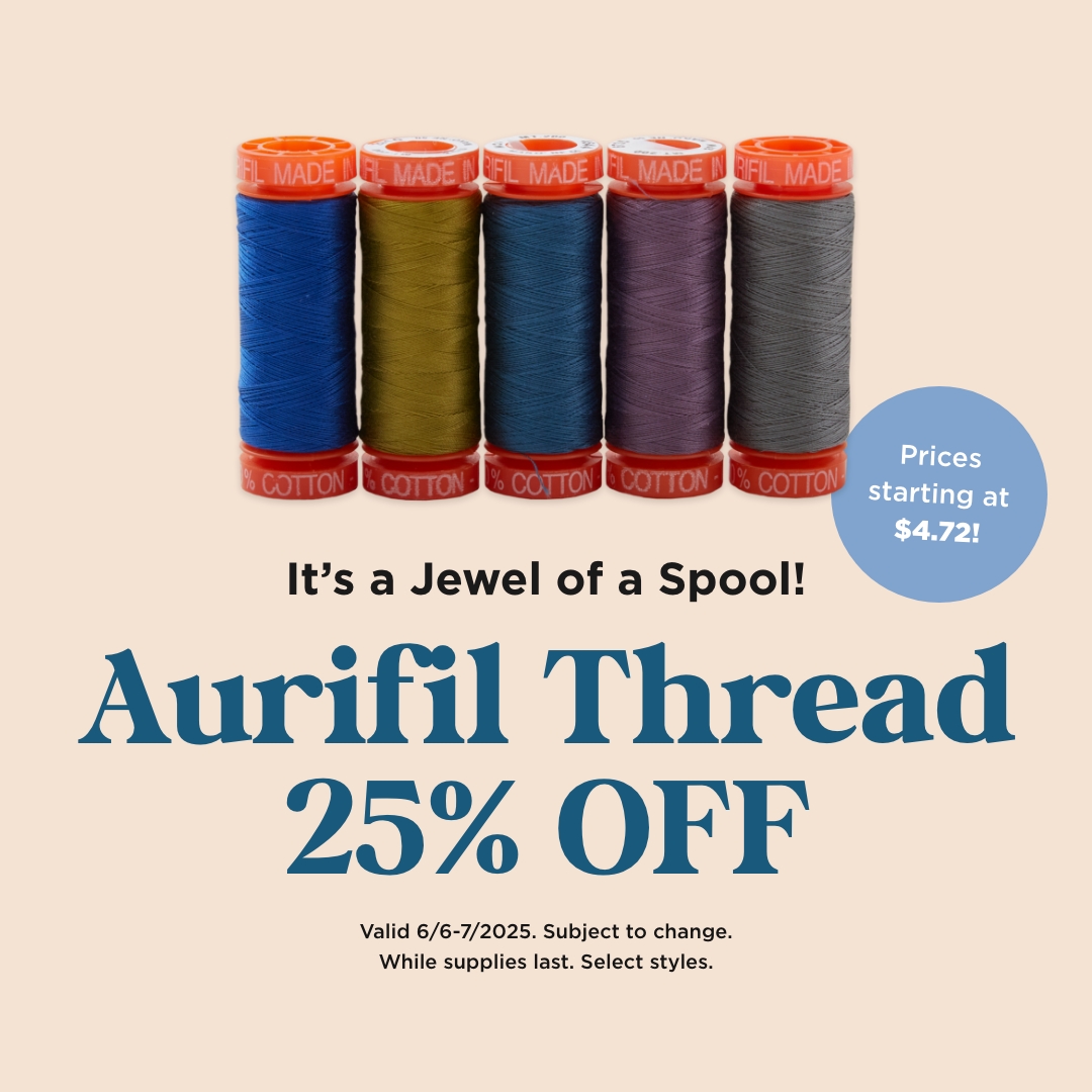 Aurifil Thread 25% Off