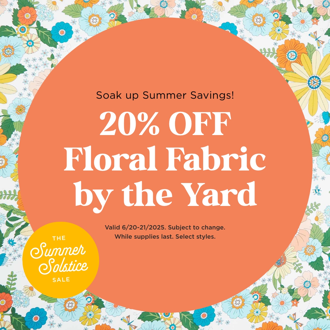 20% Off Floral Fabric by the Yard