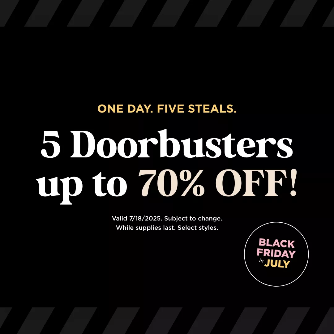 5 Doorbusters up to 70% Off!