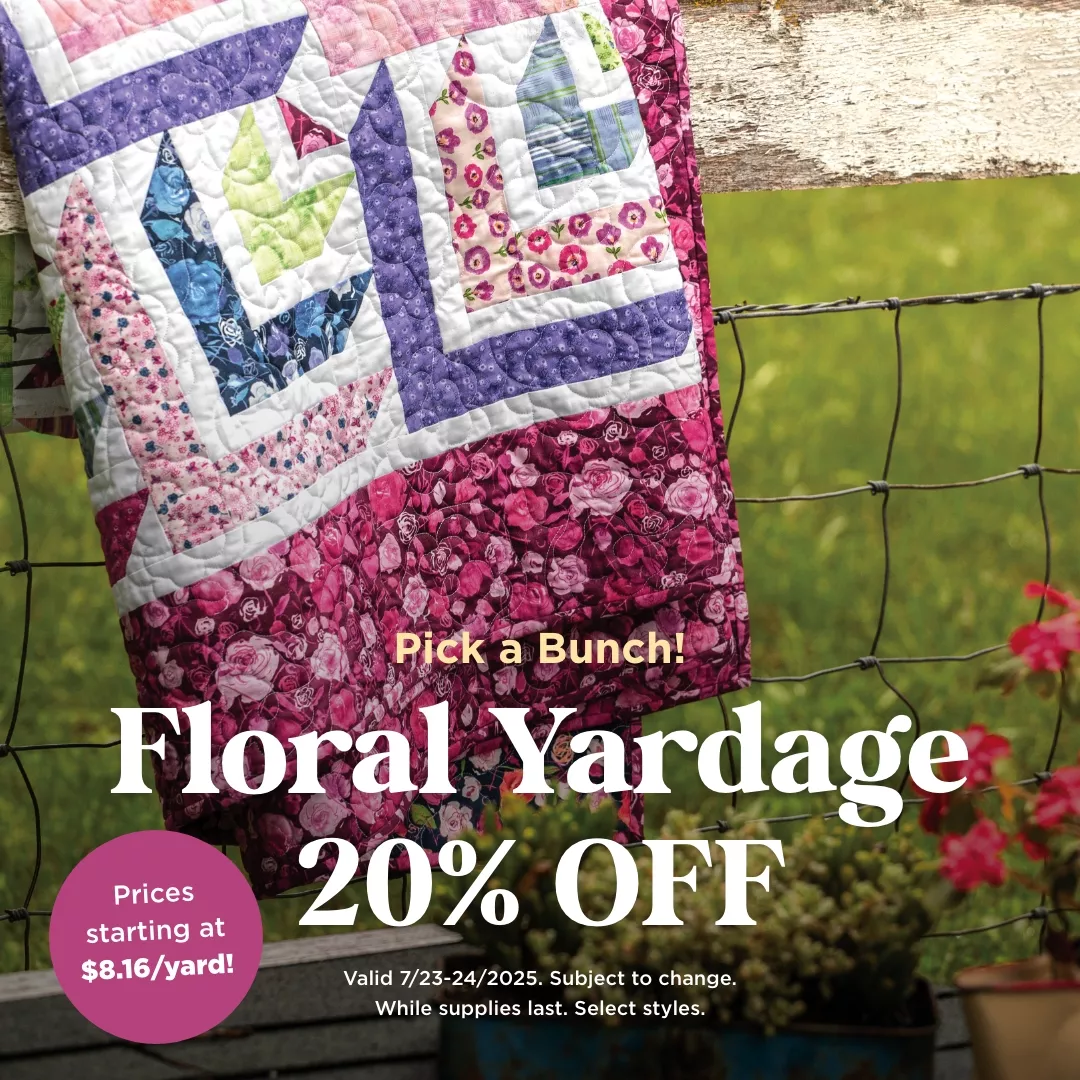 Floral Yardage 20% Off