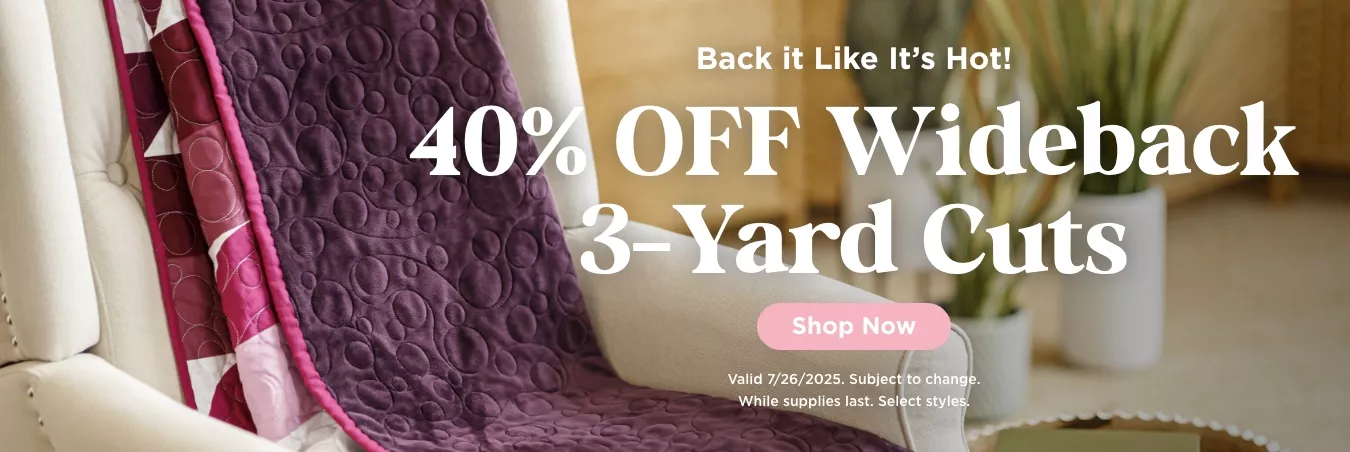Wideback Yardage Sale