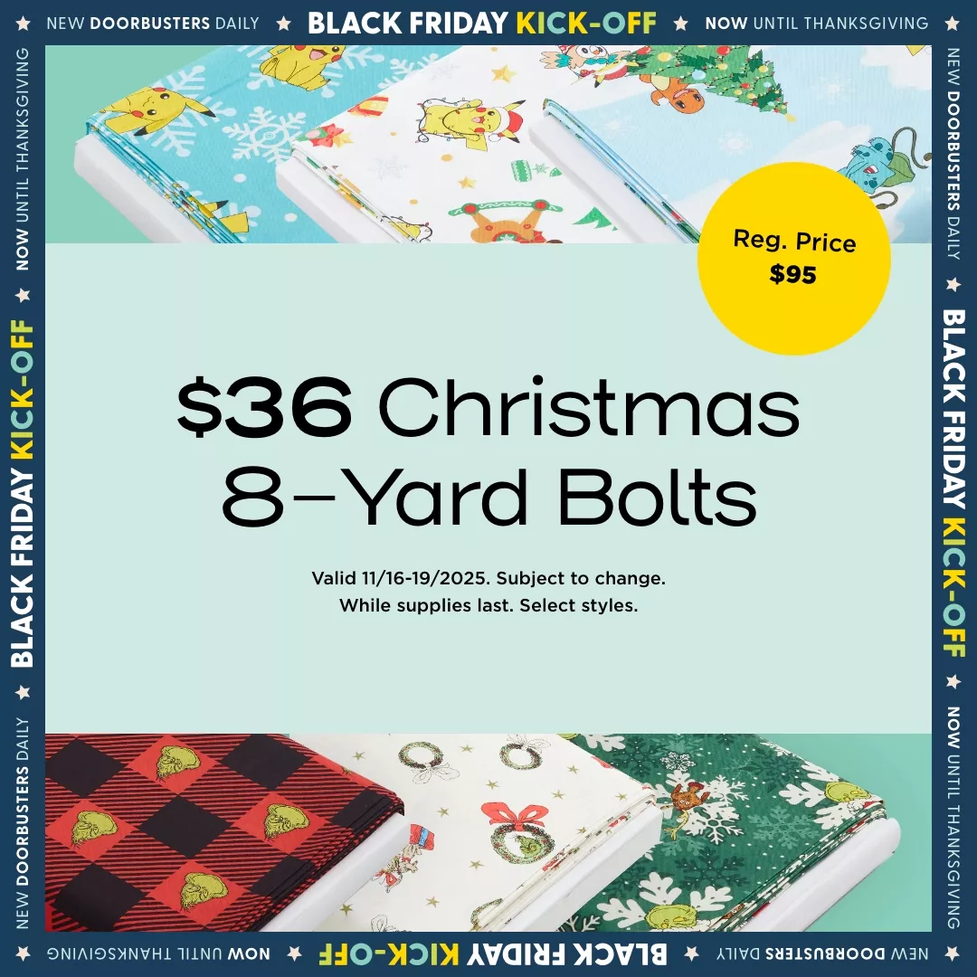 $36 Christmas 8-Yard Bolts