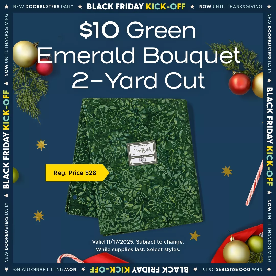 $10 Green Emerald Bouquet 2-Yard Cut