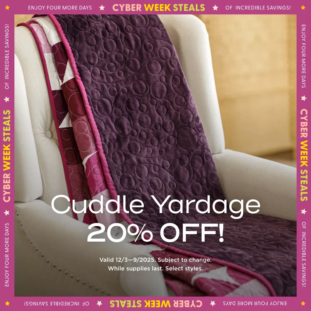 Cuddle Yardage 20% Off
