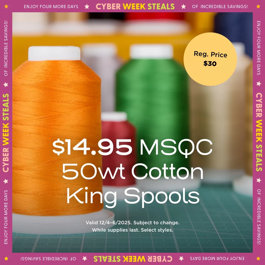 $14.95 MSQC 50wt Cotton King Spools