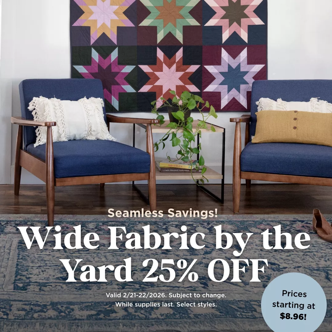 Wide Fabric by the Yard 25% Off