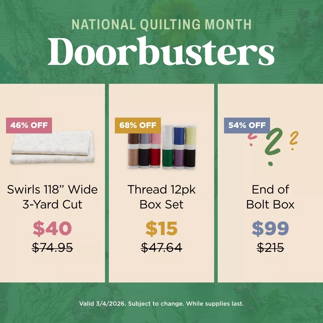 National Quilting Month Doorbusters