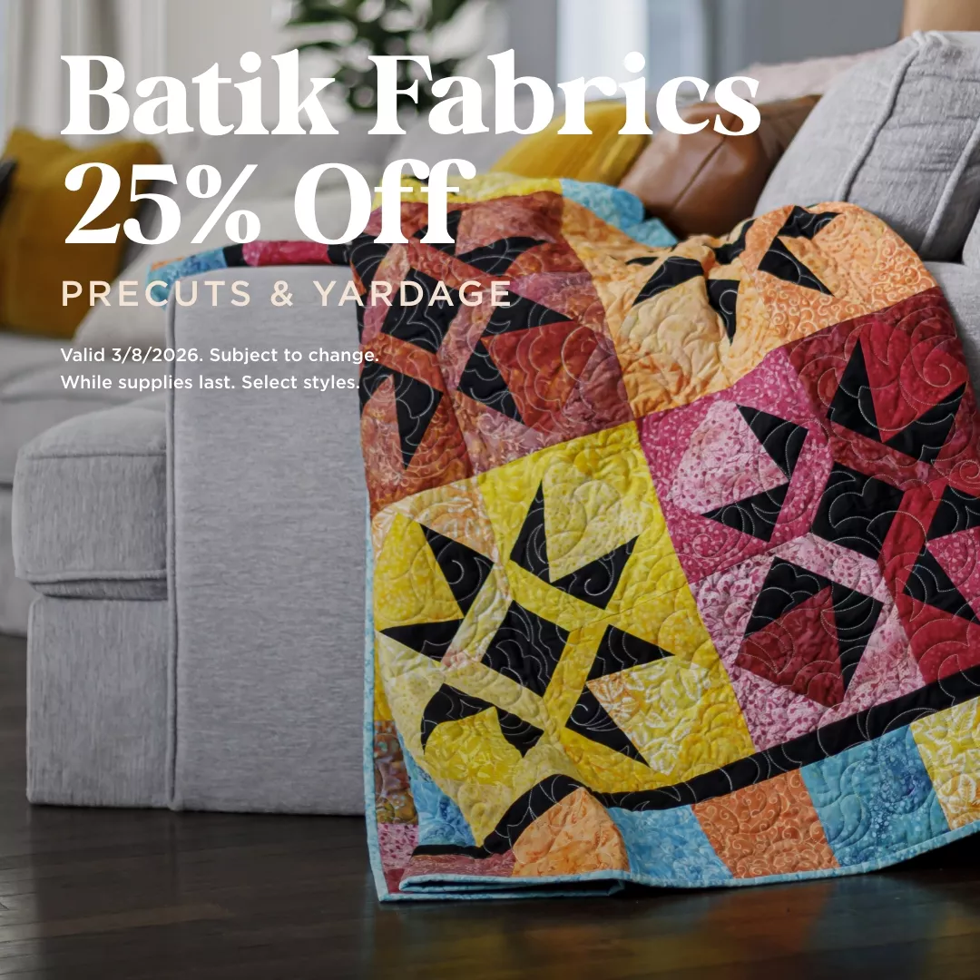 Batik Fabrics 25% Off