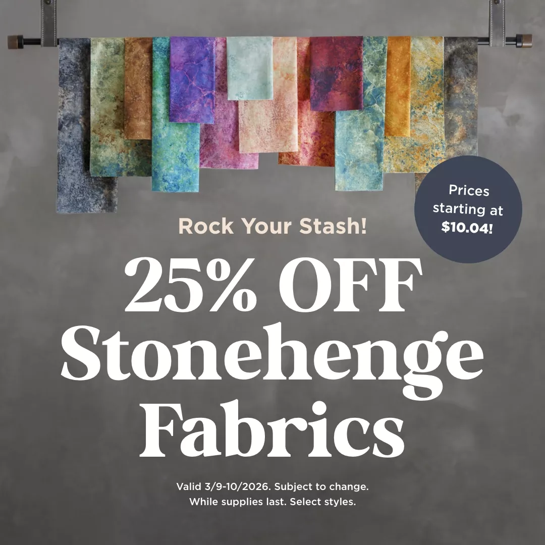 25% Off Stonehenge Fabrics