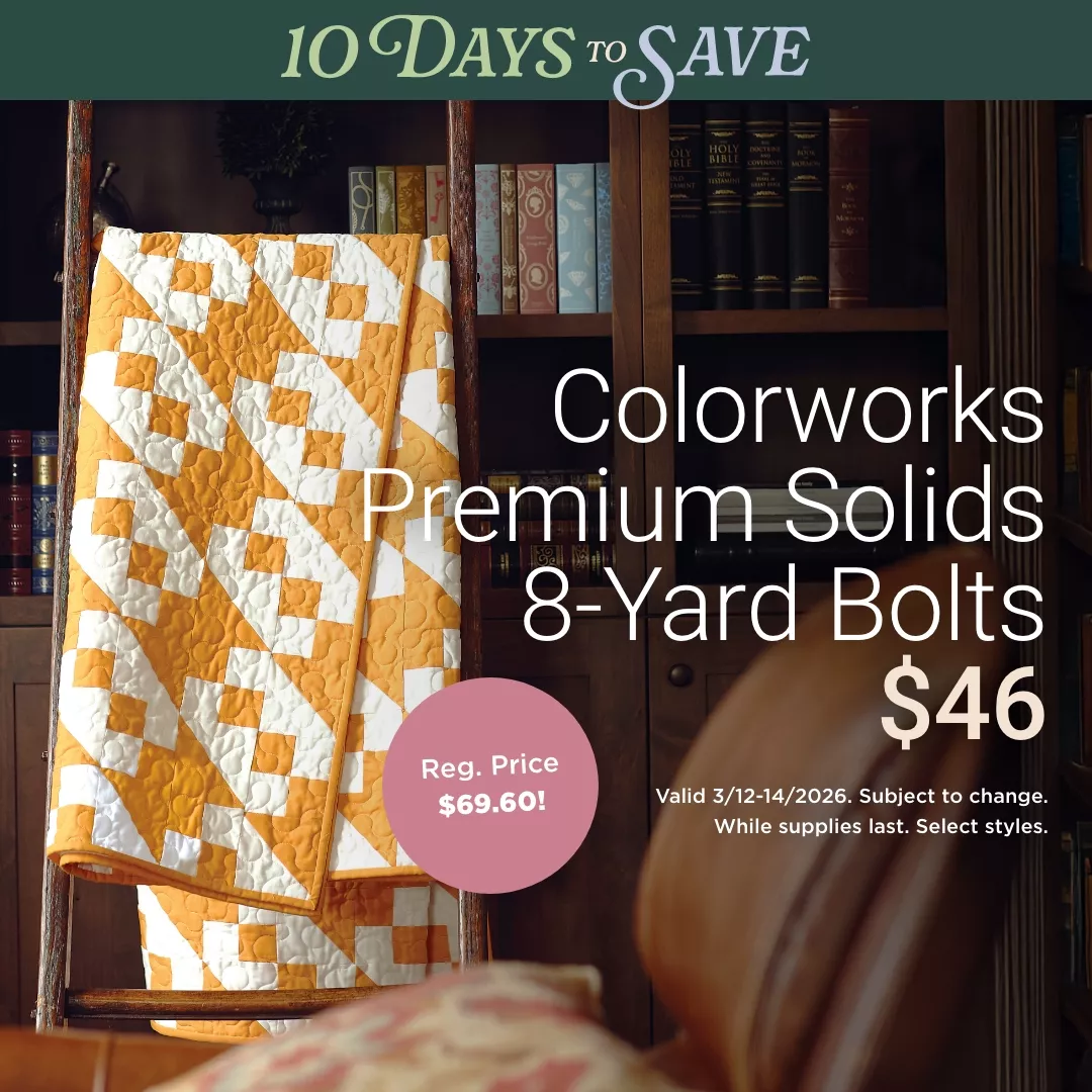 Colorworks Premium Solids 8-Yard Bolts $46