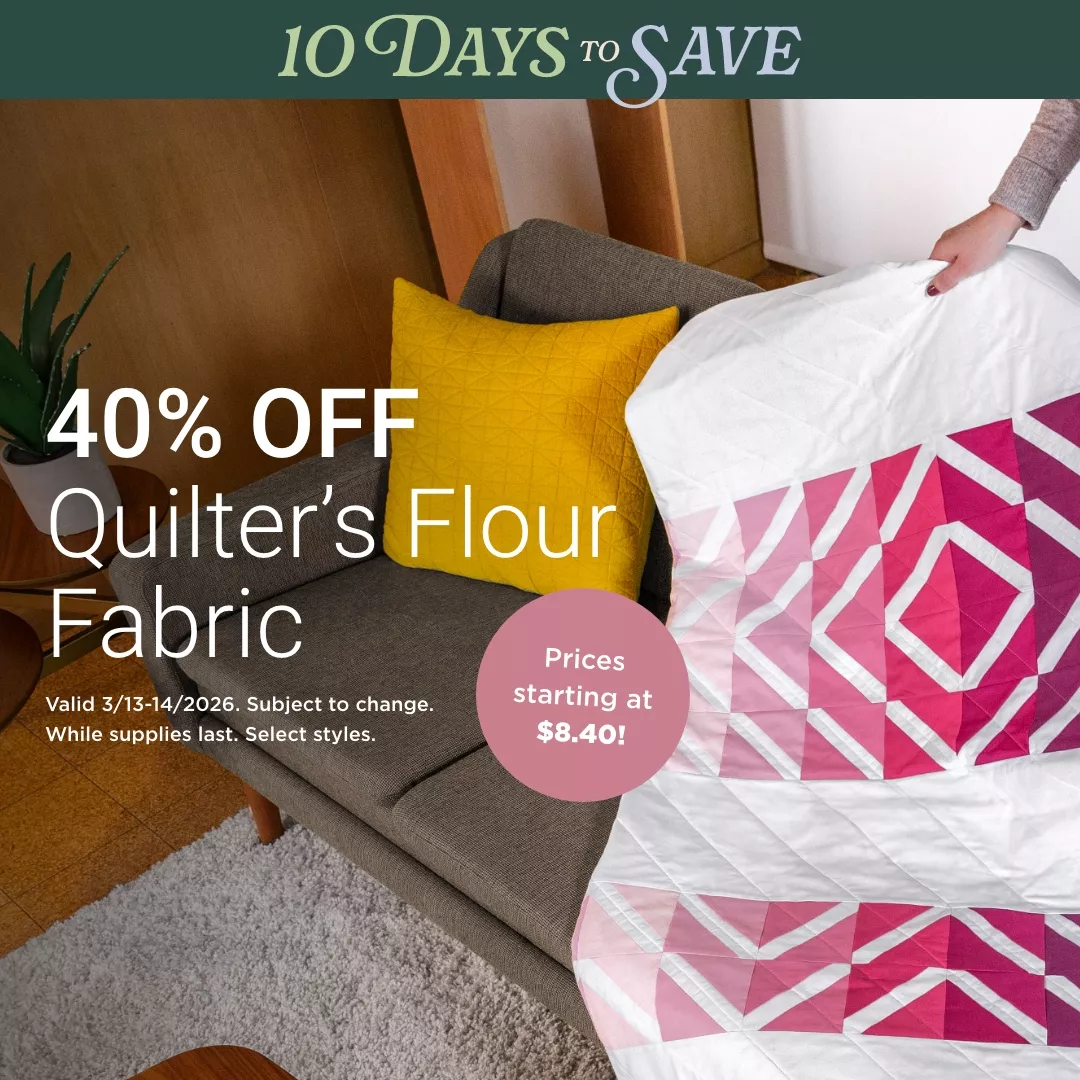 40% Off Quilter's Flour Fabric