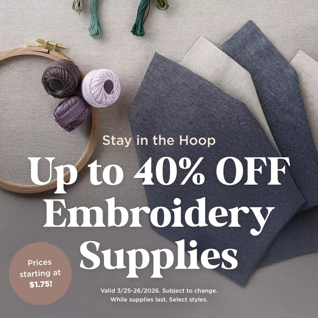 Up to 40& Off Embroidery Supplies