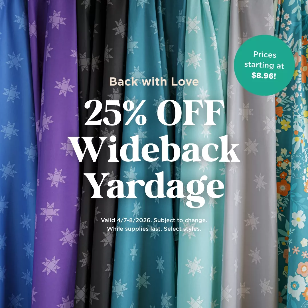 25% Off Wideback Yardage