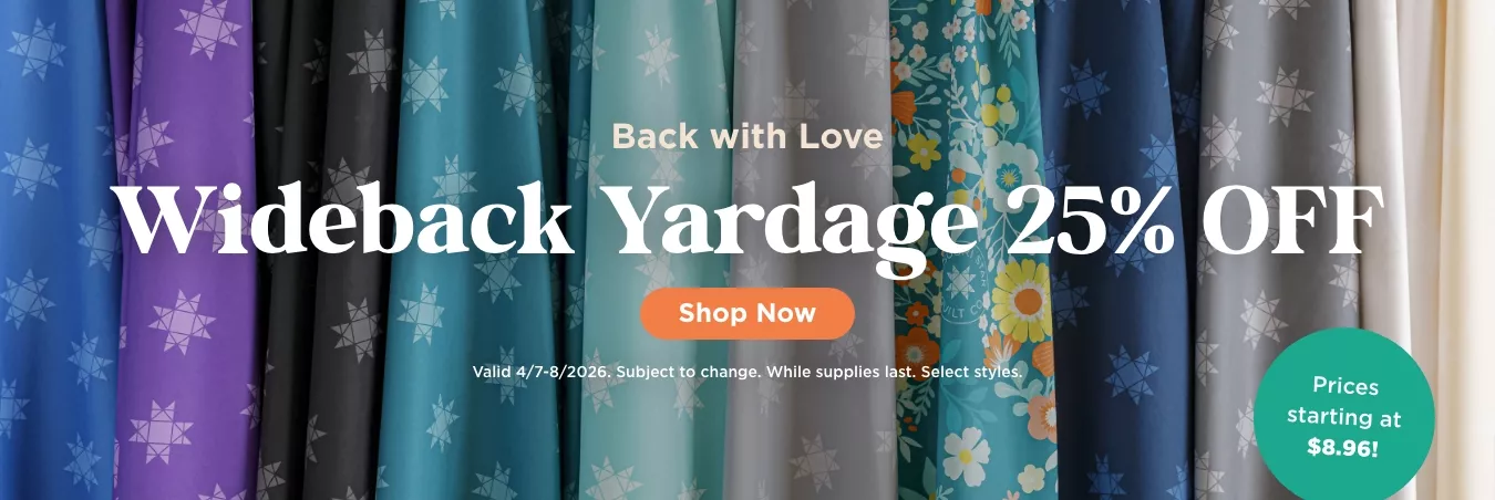 Wideback Yardage Sale