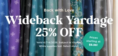 Wideback Yardage Sale