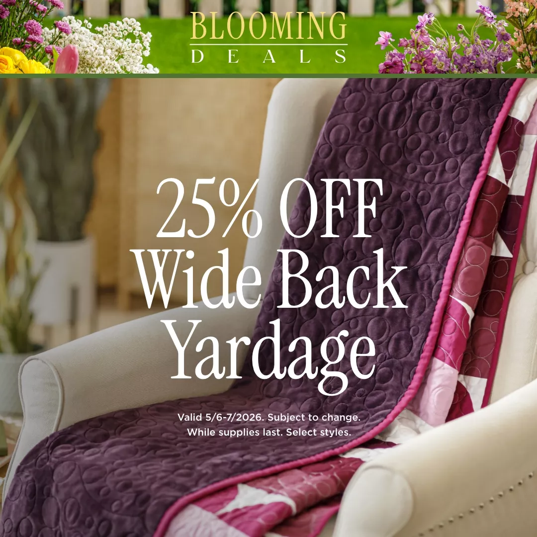 Wide Backing Starting at $13/Yard