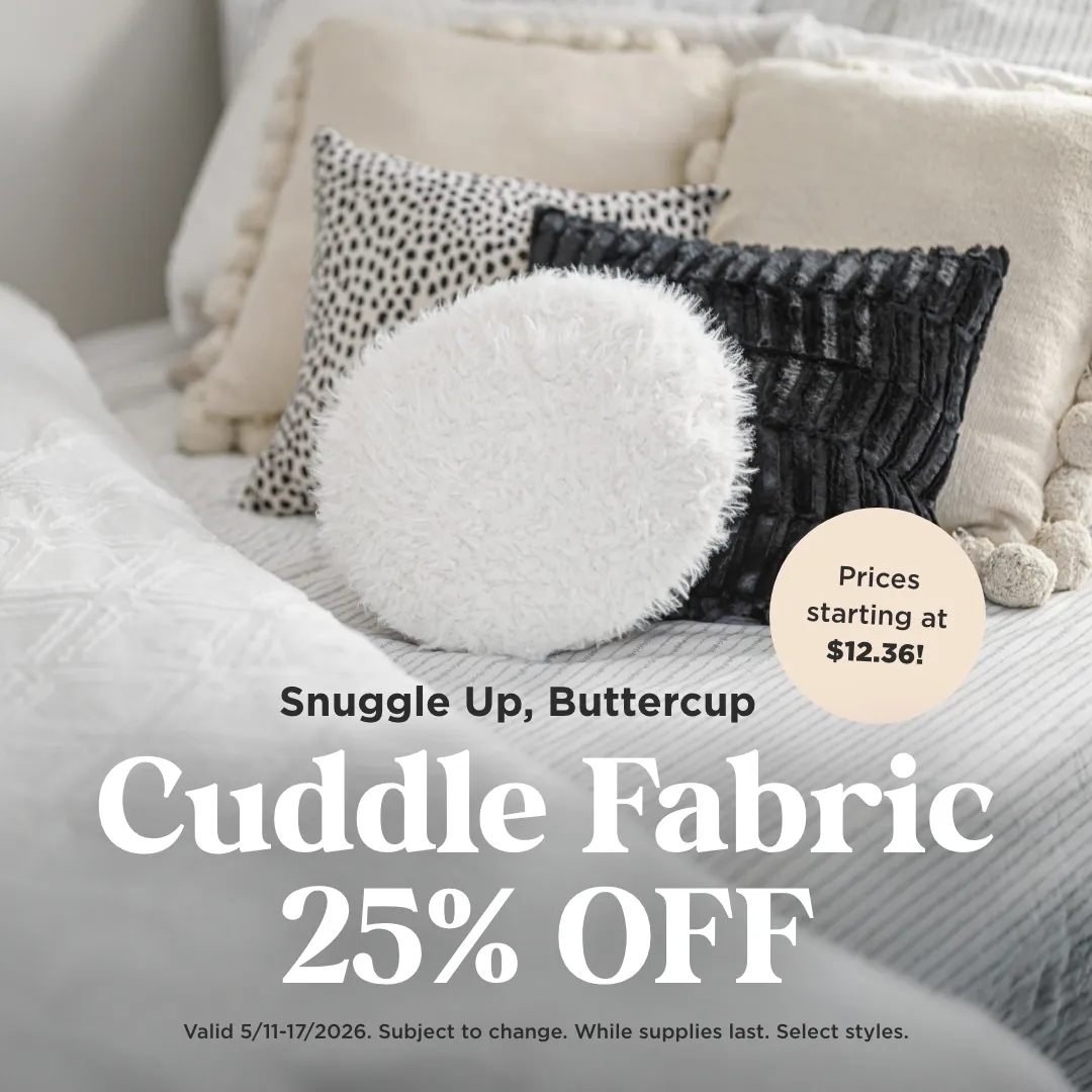 Cuddle Fabric 25% Off