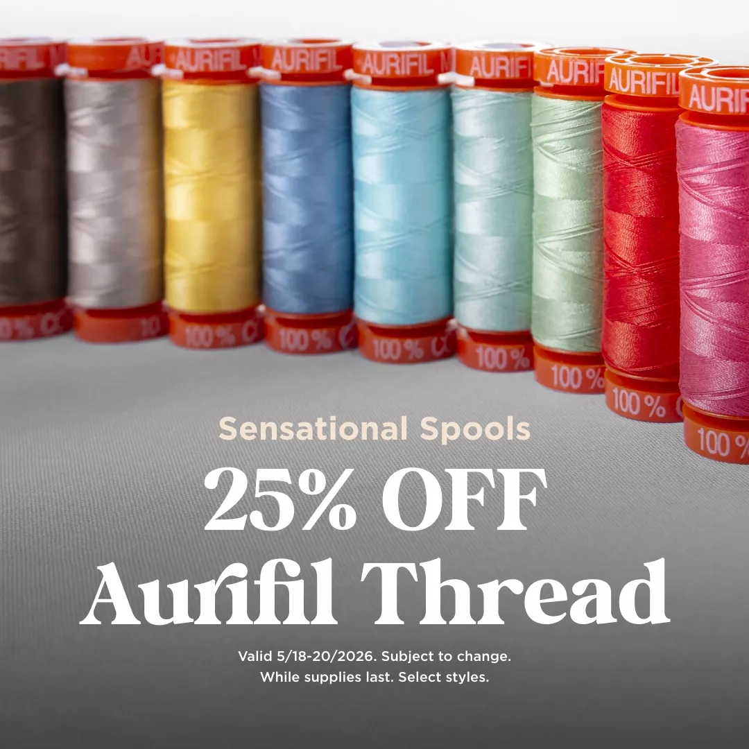 25% Off Aurifil Thread
