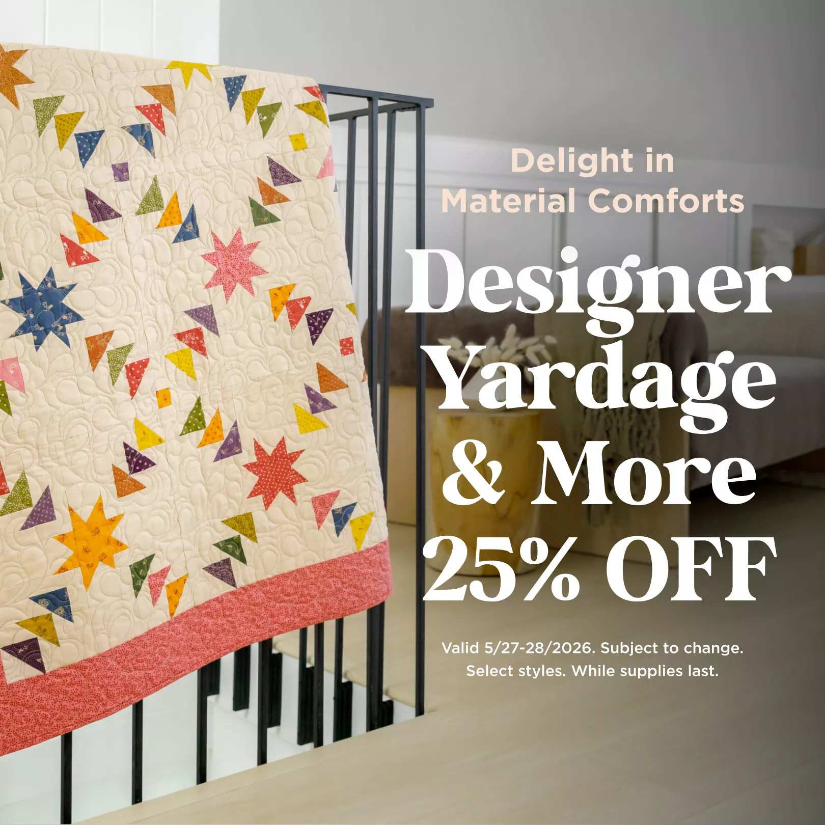 Designer Yardage & More 25% Off