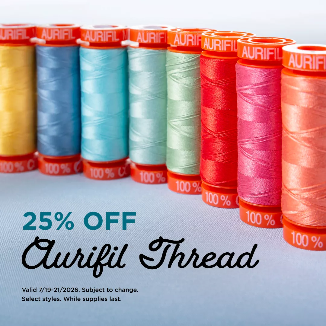 25% Off Aurifil Thread