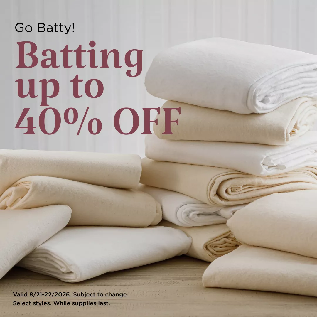 Batting up to 40% Off