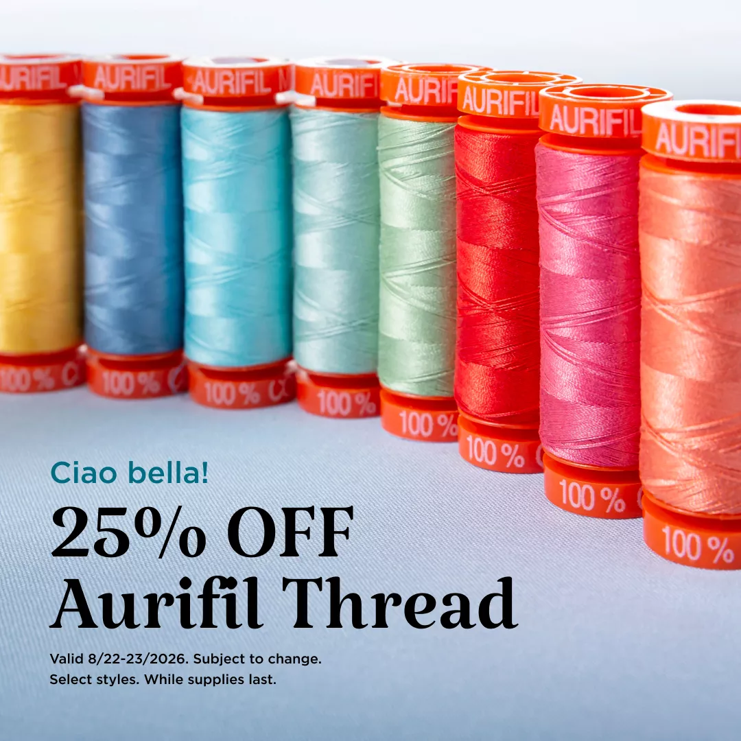 25% Off Aurifil Thread