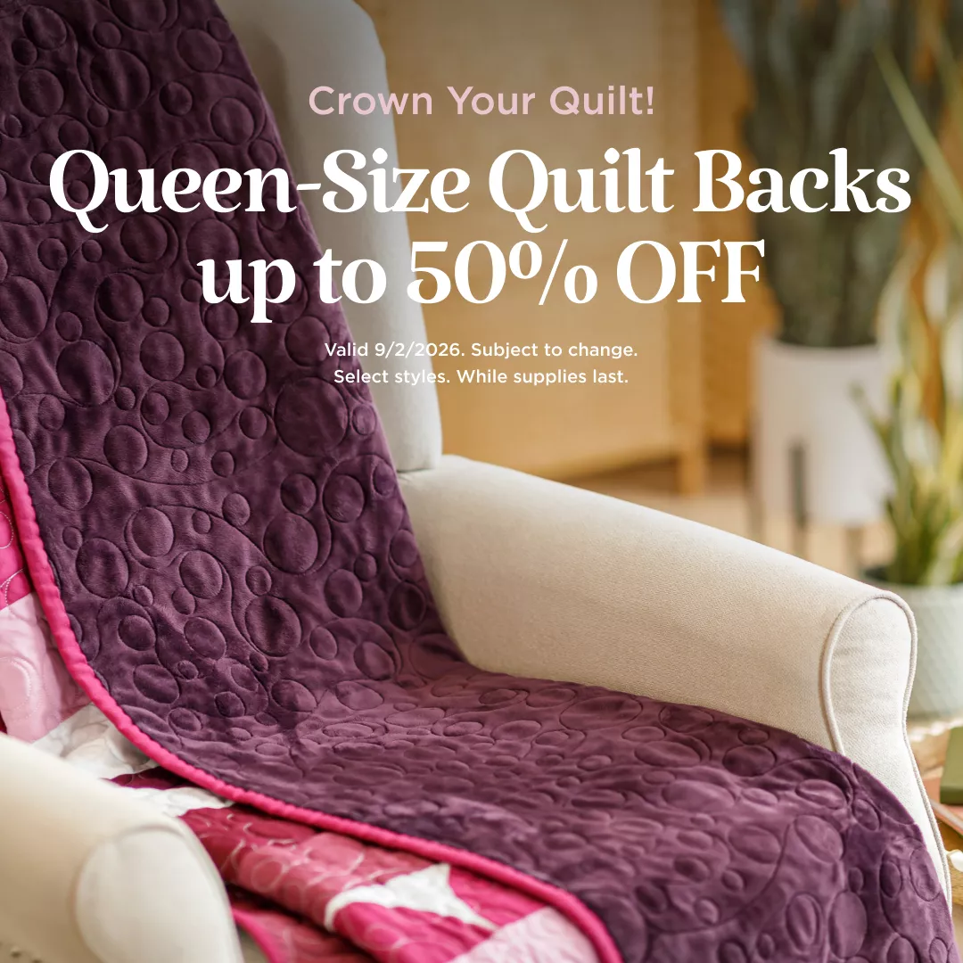 Queen Size Quilt Backs up to 50% Off
