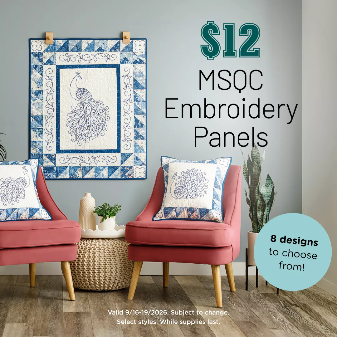 $12 Missouri Star Embroidery Panels