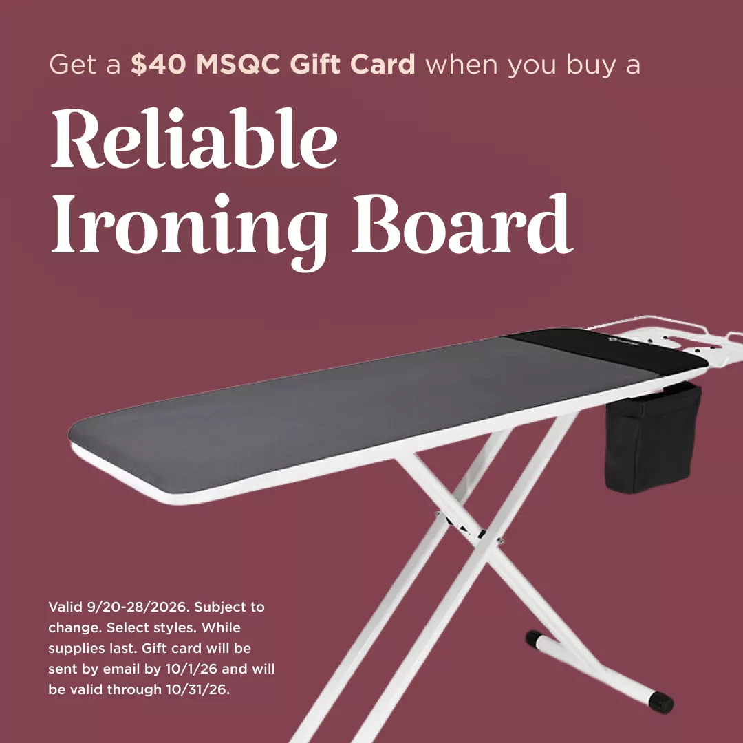 Get a $40 Missouri Star Gift Card When You Buy a Reliable Ironing Board