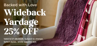 Wideback Yardage Sale