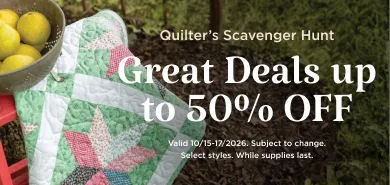 Quilter's Scavenger Hunt up to 50% Off