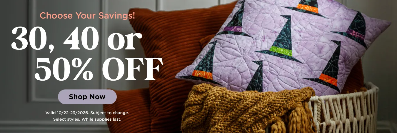 Choose Your Savings: 30%, 40% or 50% Off