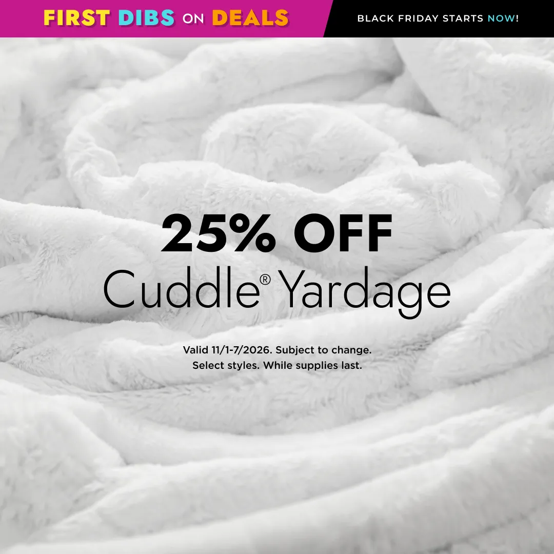 Cuddle Yardage 25% Off