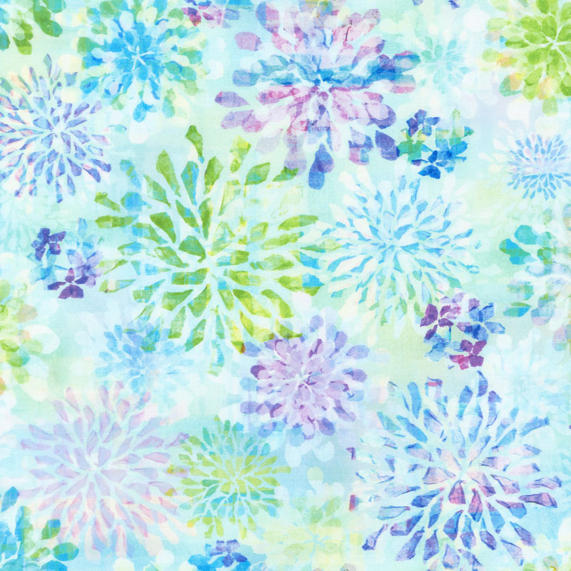 Paper Garden - Transparent Petals Sea Glass Yardage