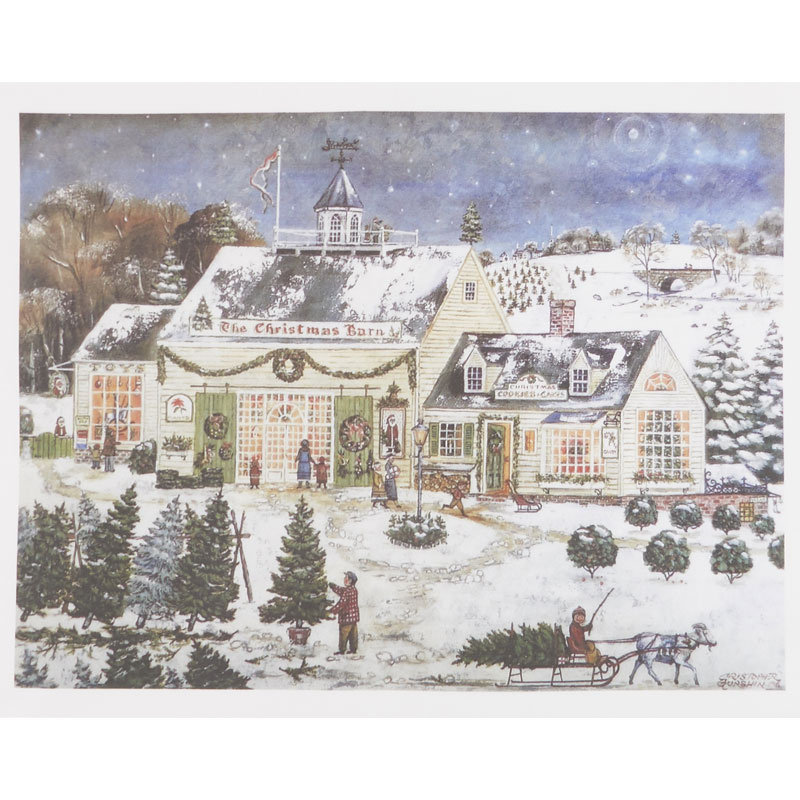 The Christmas Barn Digitally Printed Panel