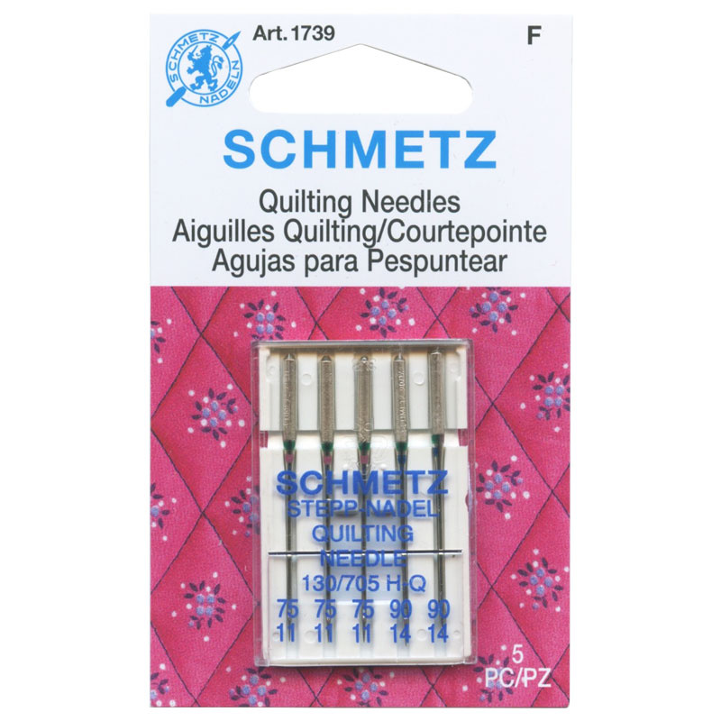 Schmetz Quilting Machine Needles Size 11/75 & 14/90 Schmetz