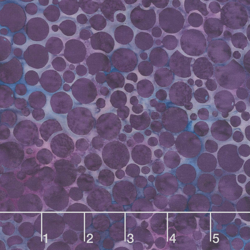 Crystal Sea Batiks - Mini Bubbles Grape Yardage