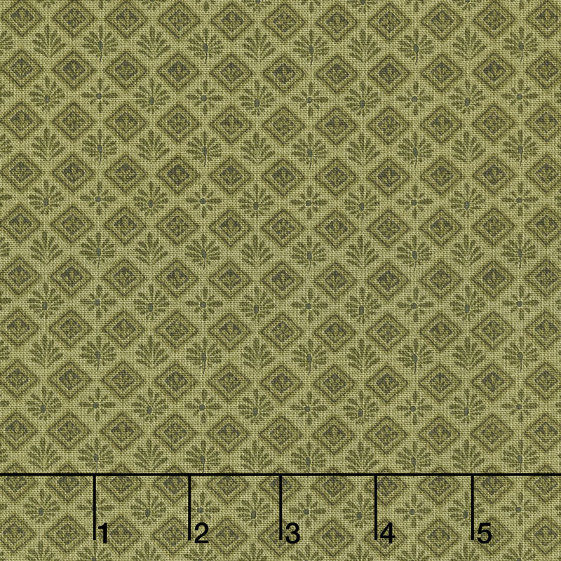 Itty Bitty - Geometric Green Yardage