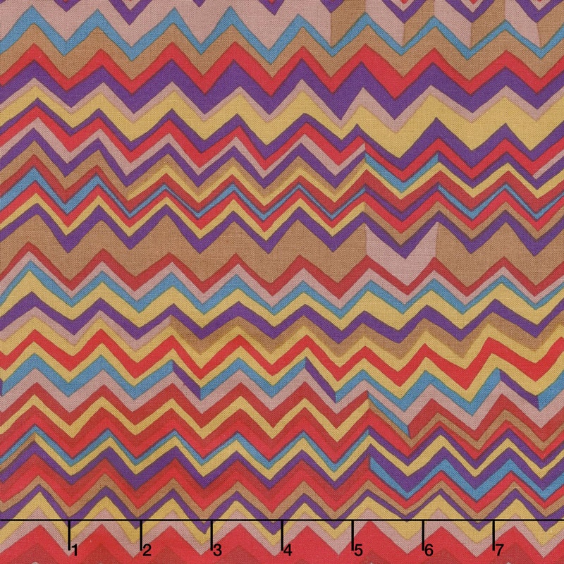 Kaffe Classics - Lipstick Zig Zag Yardage