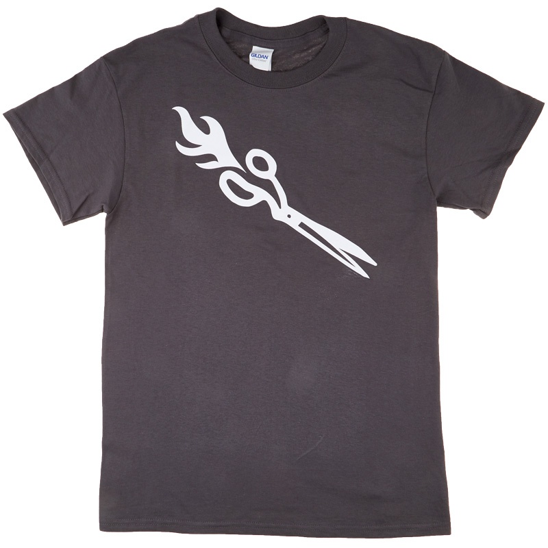 Man Sewing Flaming Scissors T-shirt - Small