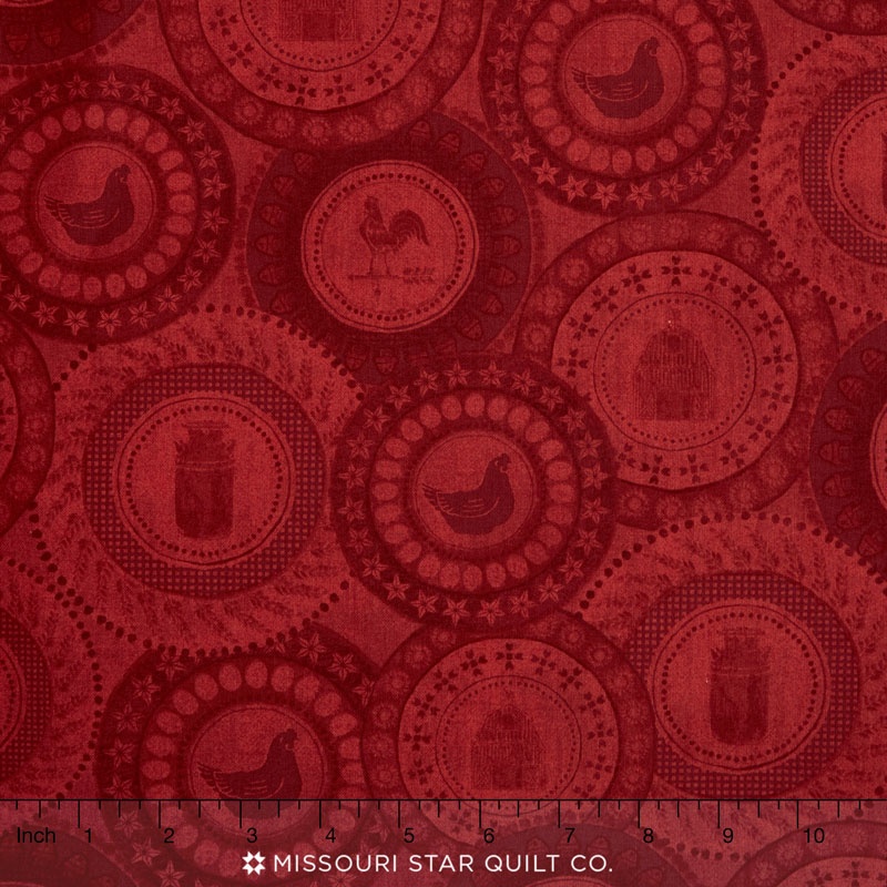 Farm to Table - Farm Patched Red Yardage