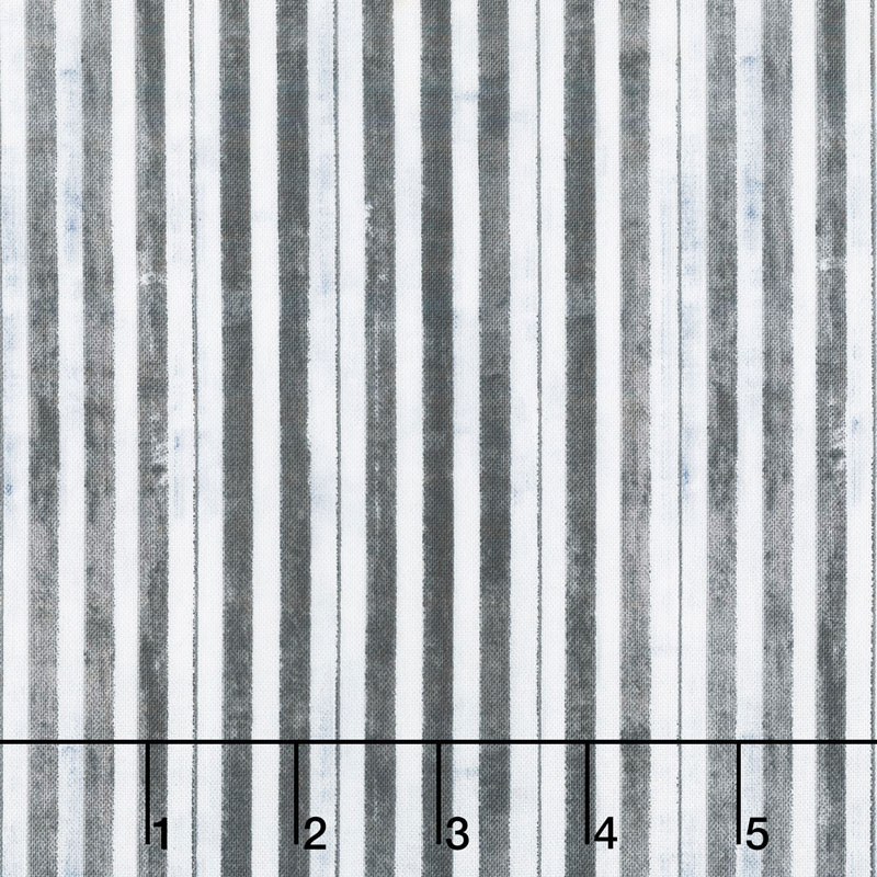Interlude - Piano Key Stripe Black Yardage