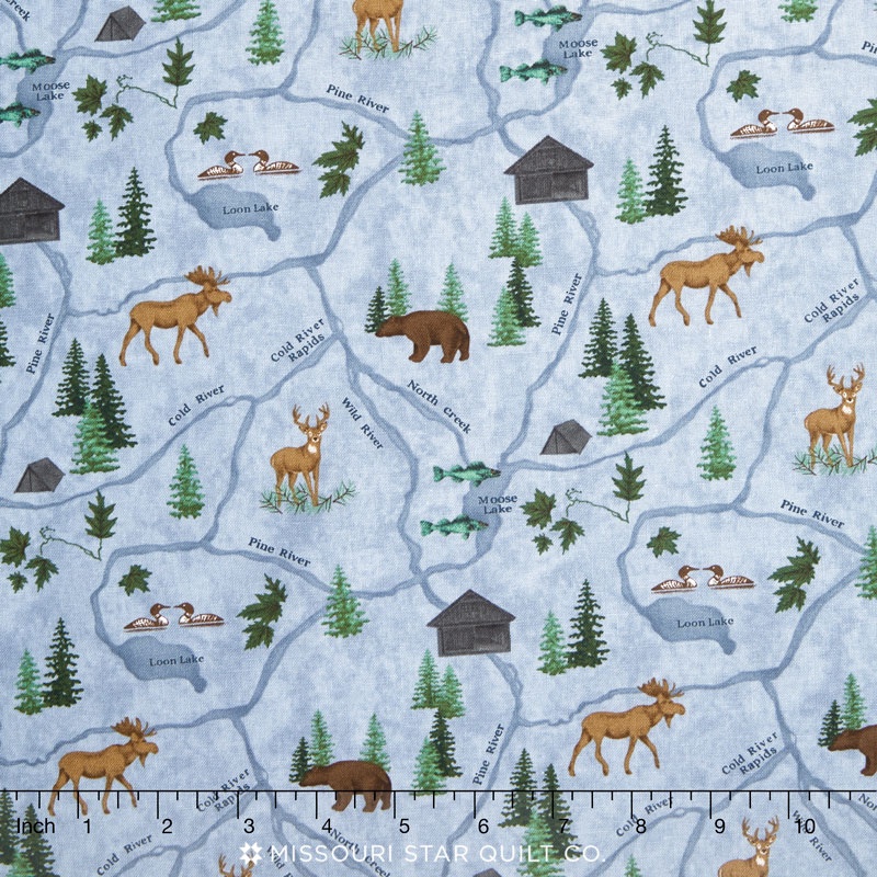 River Journey - Map Sky Blue Waters Yardage