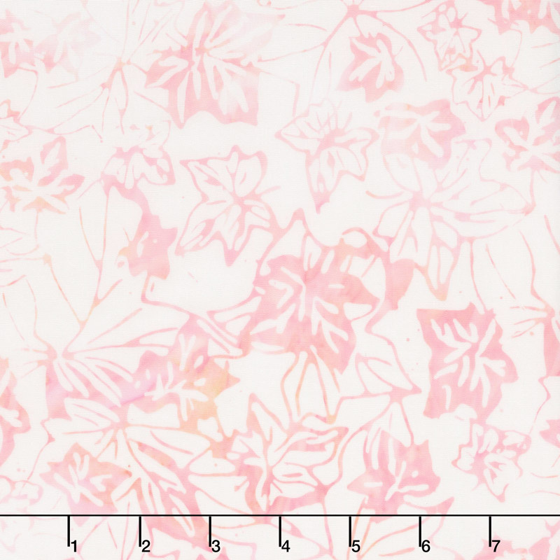 Tonga Batiks - Poppy Fallen Leaves Pink Yardage